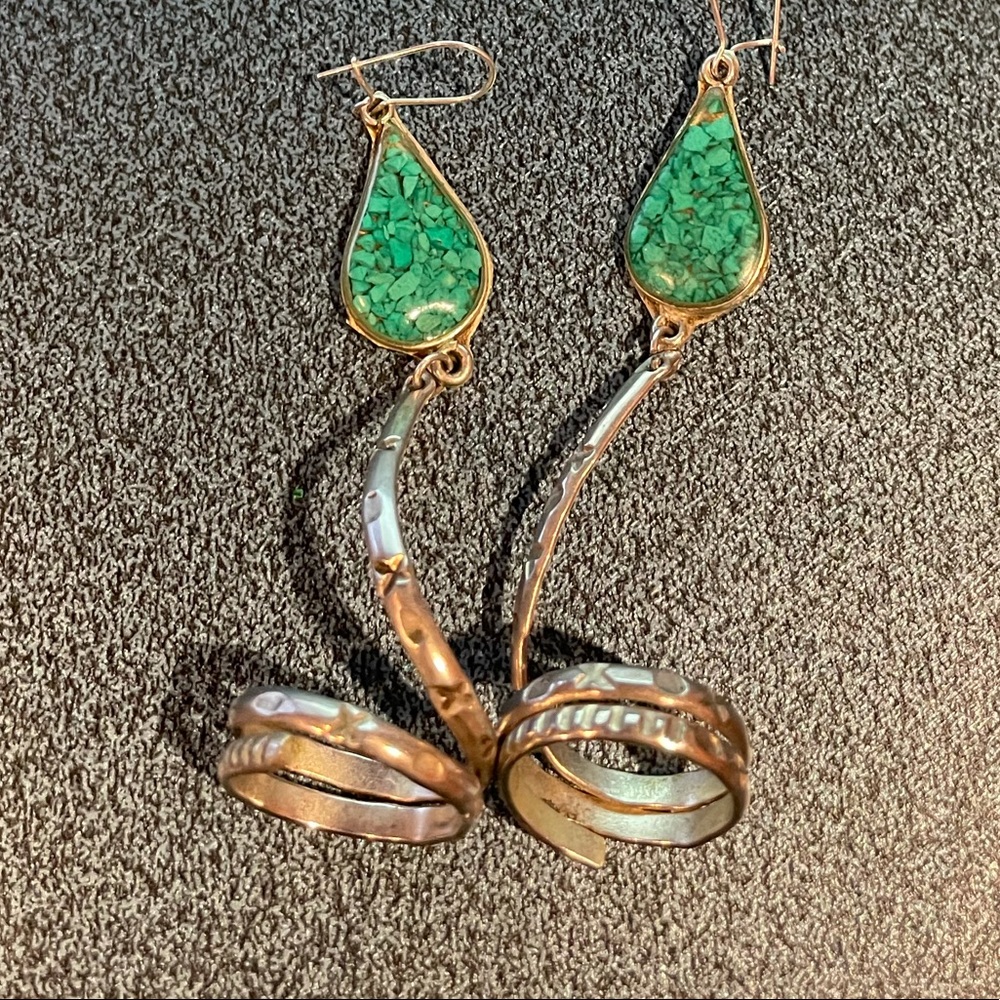 SS and turquoise earrings
